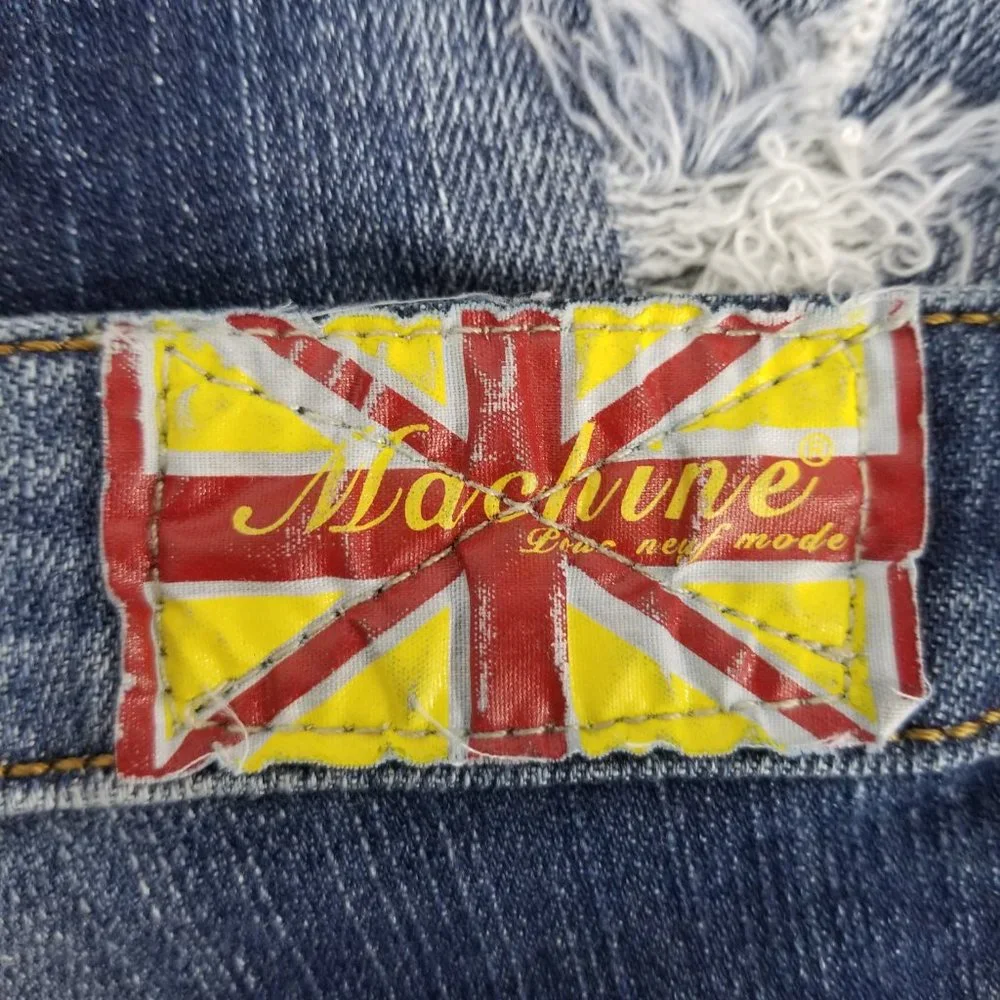 Machine Distressed Bootcut Jeans - Picture 8 of 11